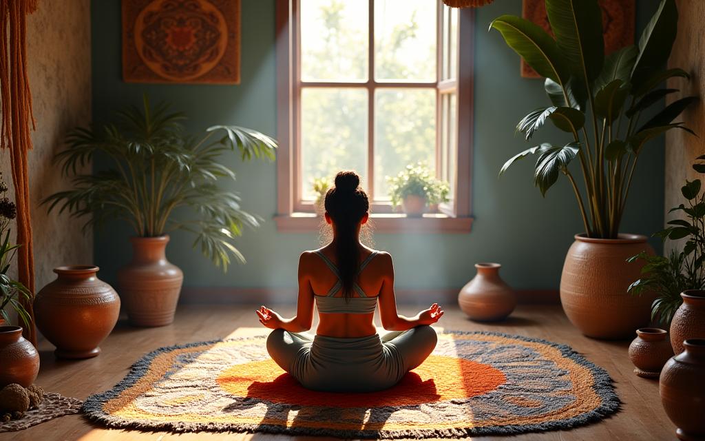 Espacio terapéutico con elementos ancestrales mexicanos